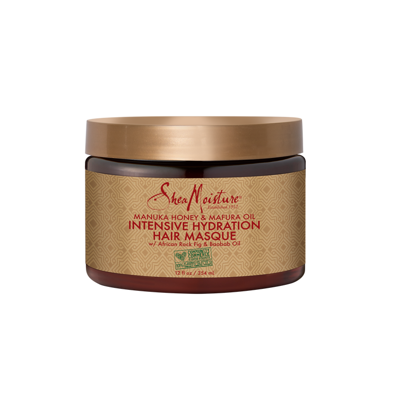 Manuka Honey & Mafura Oil Intensive Hydration Hair Masque - Deeply Conditions Dry, Damaged Hair - Sulfate-Free with Natural Organic Ingredients - Moisture Infuse Curly, Coily Hair (12 oz)