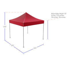 Canopy Tent Outdoor Party Shade, Instant Set Up and Easy Storage / Portable Carry Bag, Water Resistant Spacious  10x10 (blue)