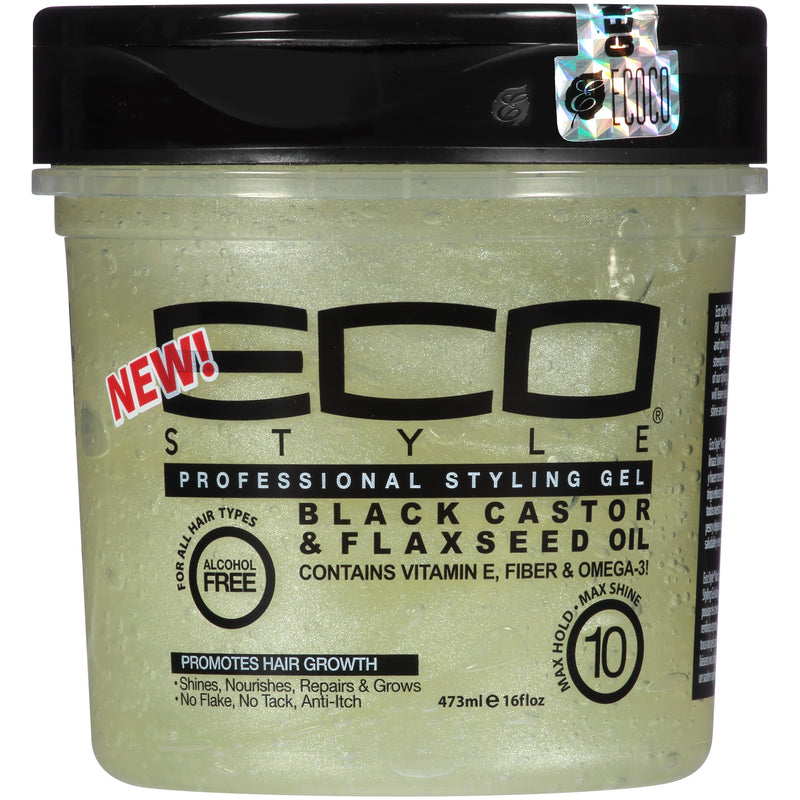 Eco Style® Black Castor & Flaxseed Oil Professional Styling Gel 16 fl. oz. Plastic Jar