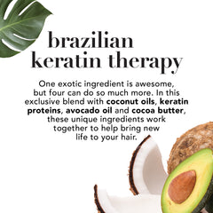 OGX Ever Straightening + Brazilian Keratin Therapy Conditioner, 13 FL OZ