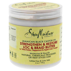 Shea Moisture Jamaican Black Castor Oil Strengthen & Grow Loc & Braid Butter - 6 oz Treatment
