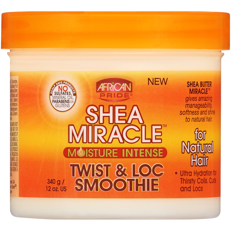 (2 Pack) African Pride Shea Miracle Moisture Intense Twist & Loc Smoothie 12 oz. Jar