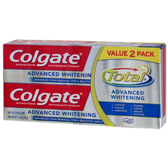 Colgate Total Advanced Whitening Toothpaste, 5.8 oz (Pack of 2)