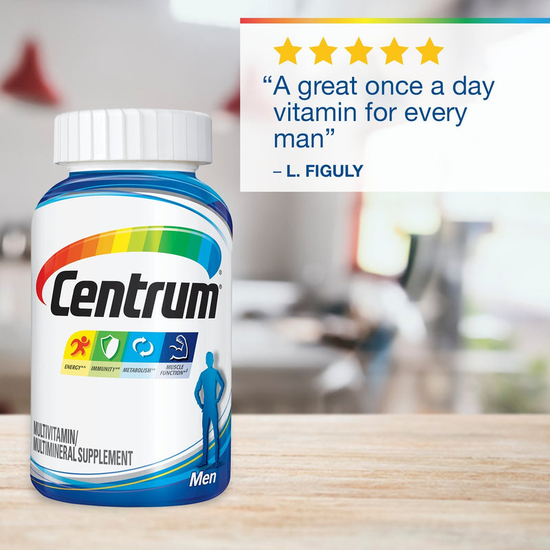 Centrum Men (250 Count) Multivitamin / Multimineral Supplement Tablet, Vitamin D3
