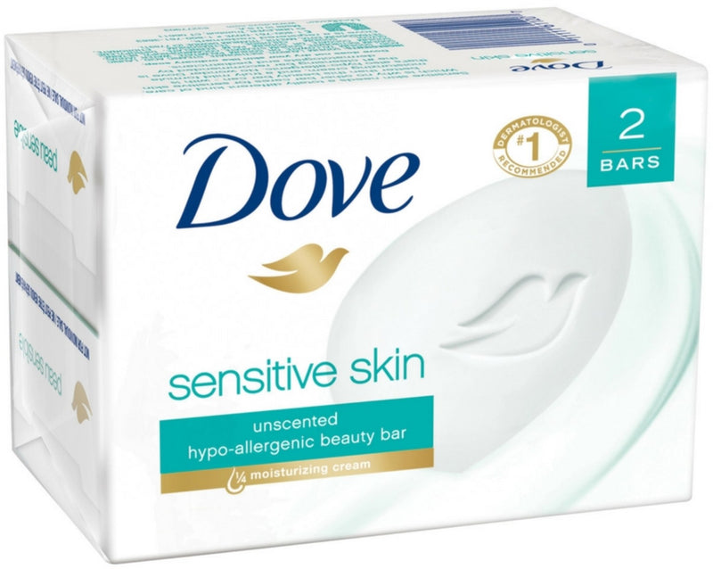 Dove Beauty Bar Sensitive Skin 4 oz, 2 Bar