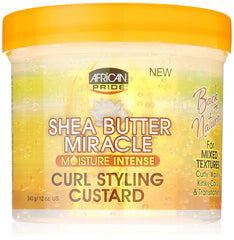 African Pride Shea Butter Miracle Curl Custard Styling, 12 Ounce