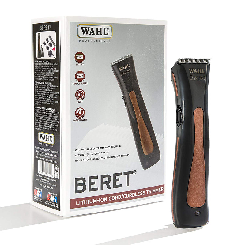 Wahl Professional Beret Lithium Ion Cord/Cordless Trimmer #8841 – Great for Barbers and Stylists