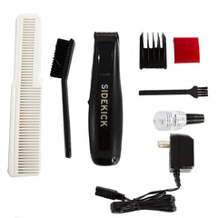 Wahl Professional Sidekick #8792 – The Ultimate Rechargeable Beard Trimmer – Ergonomic Design, Carbon Steel Straight Blade, 5-Position Attachment Comb for Blending Options – Includes Accessories