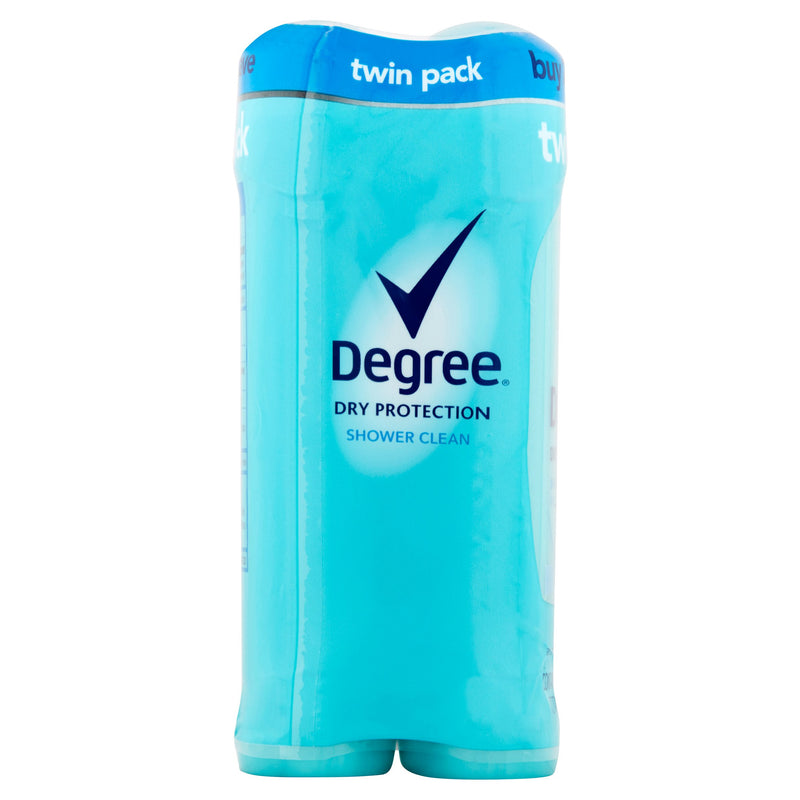 Degree Women Shower Clean Dry Protection Antiperspirant Deodorant 2.6 oz, Twin Pack