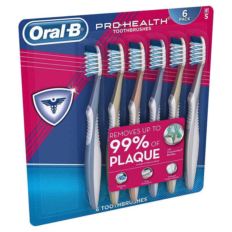 Oral-B Pro Health All In One Soft Toothbrushes, 6 Count / 4 Count