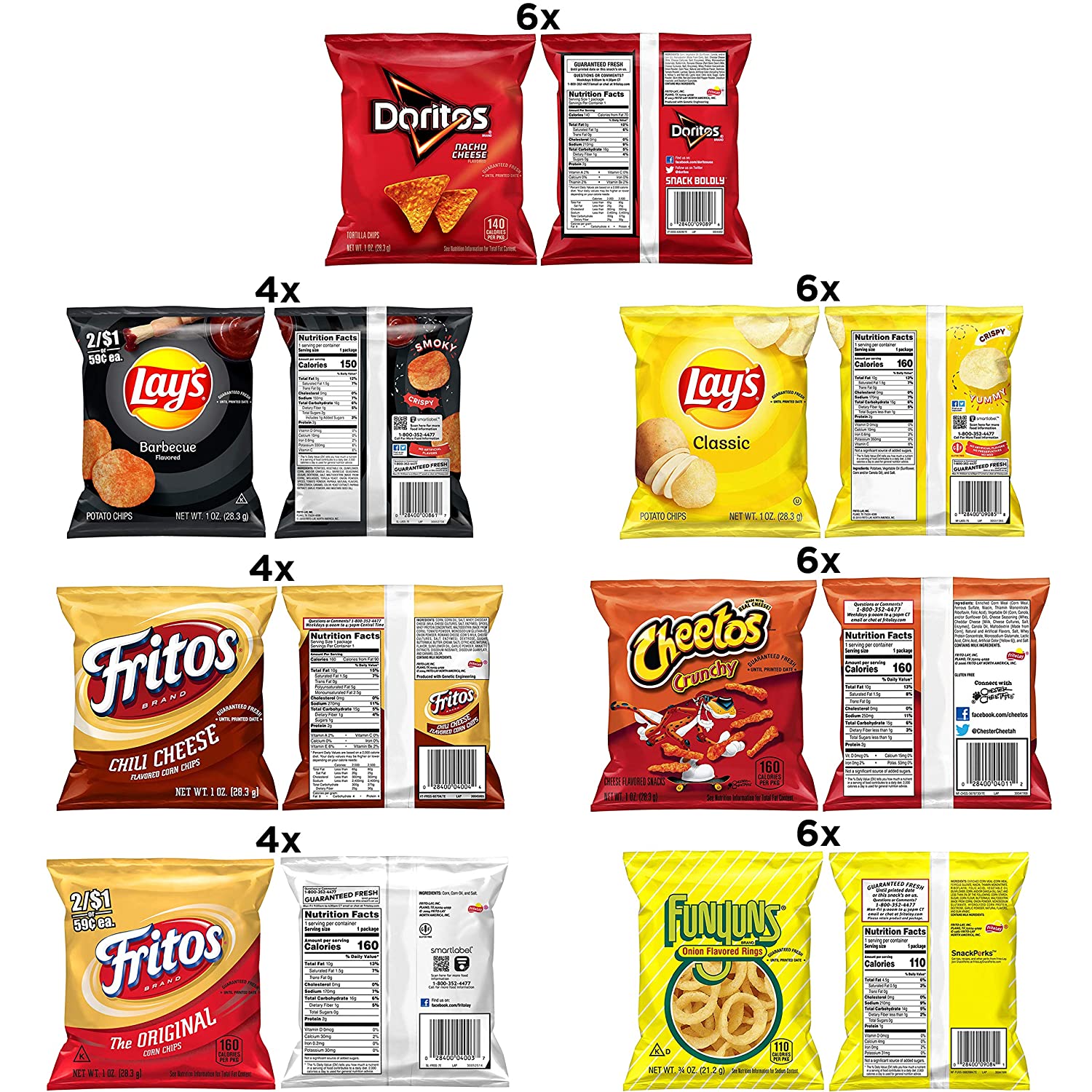 Frito Lay Variety Pack, Party Mix, 40 Count (Pack of 1)