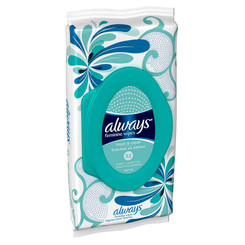 Always Feminine Wipes Fresh & Clean Soft Pack 32 count