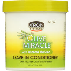 African Pride Olive Miracle Anti-Breakage Formula Leave-In Conditioner,15 oz