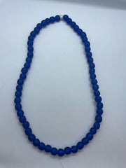 Ceramic Beaded Necklace (Duke Blue)