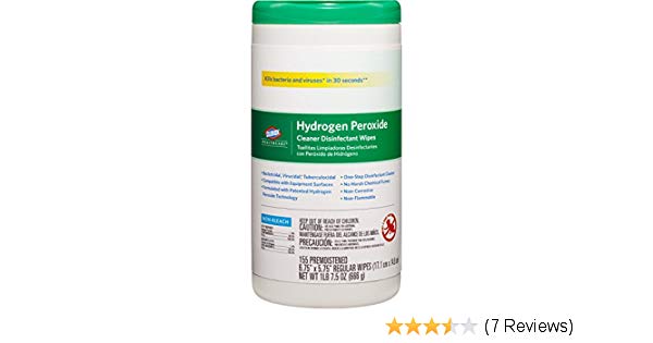Clorox Healthcare® Hydrogen Peroxide Disinfectant Wipes - 155 Wipe Canister Size (6 per case)