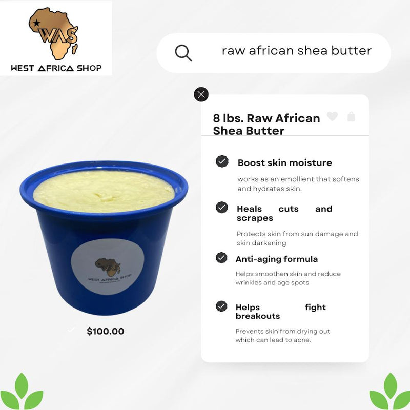 African Shea Butter Bucket (8LBS of Natural smooth Shea Butter)