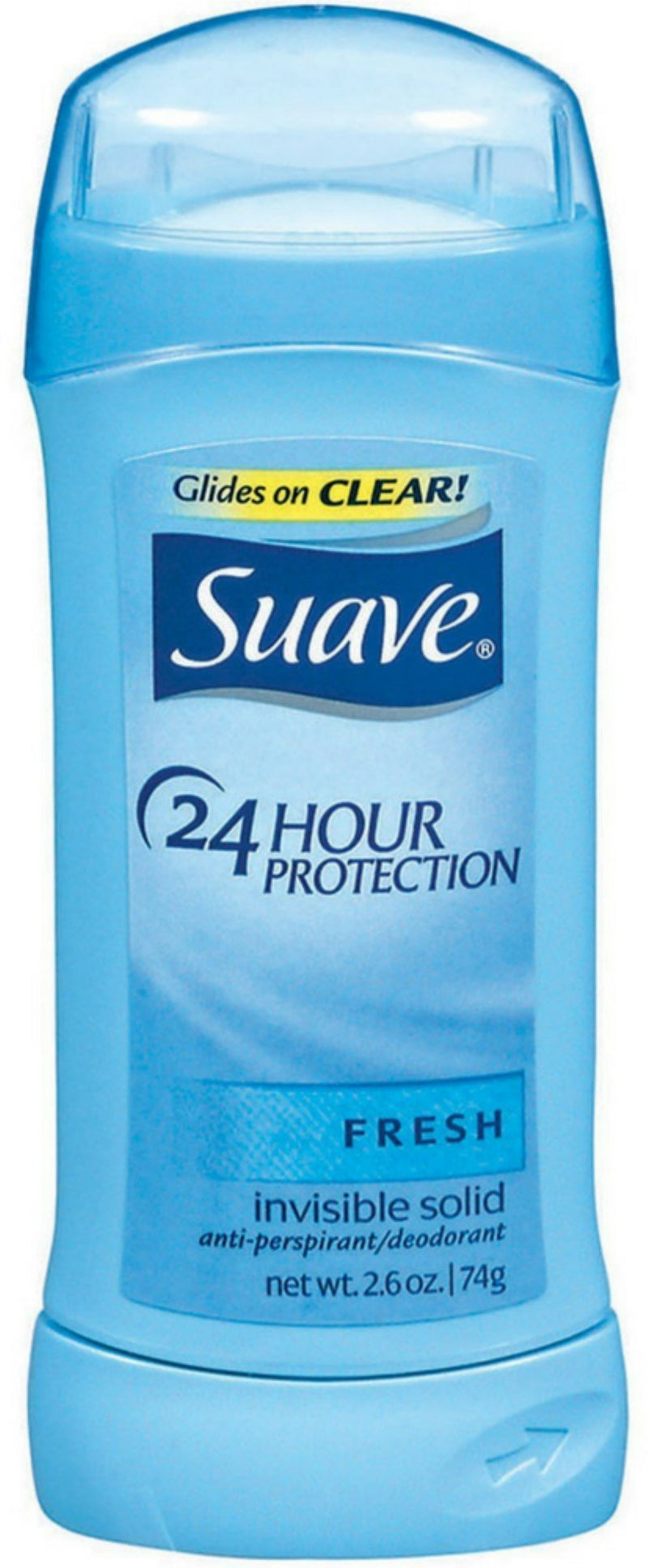 Suave 24 Hour Protection Anti-Perspirant Deodorant Invisible Solid, Fresh 2.60 oz