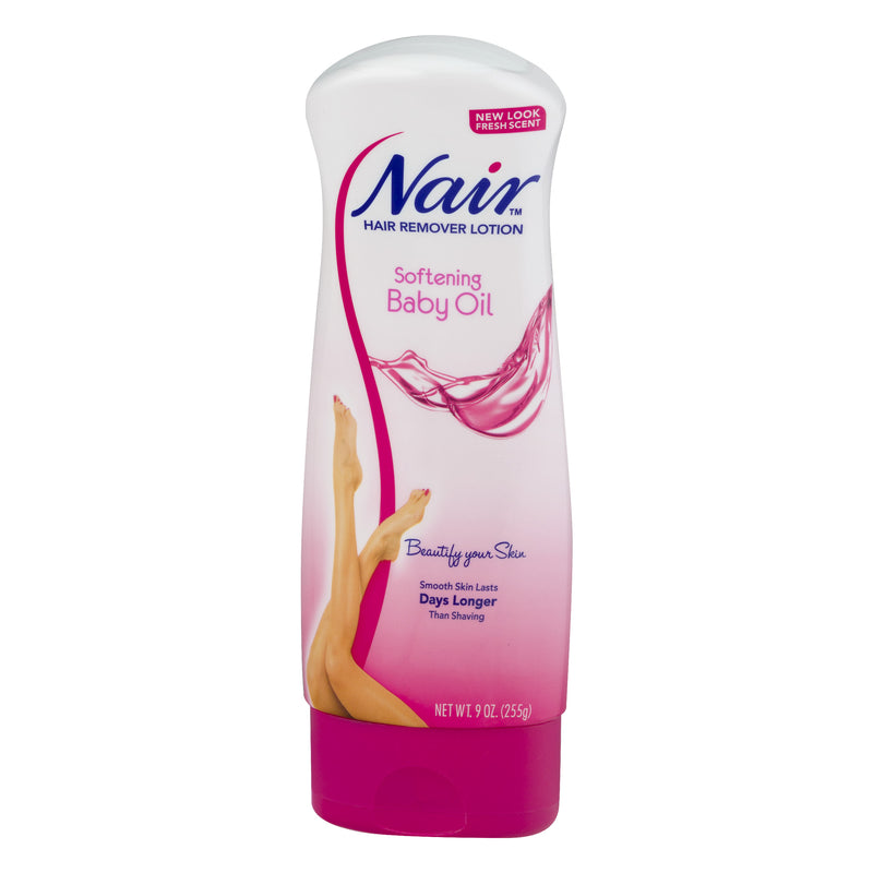 Nair Hair Remover Lotion Softening Baby Oil Comforting Scent, 9.0 Oz
