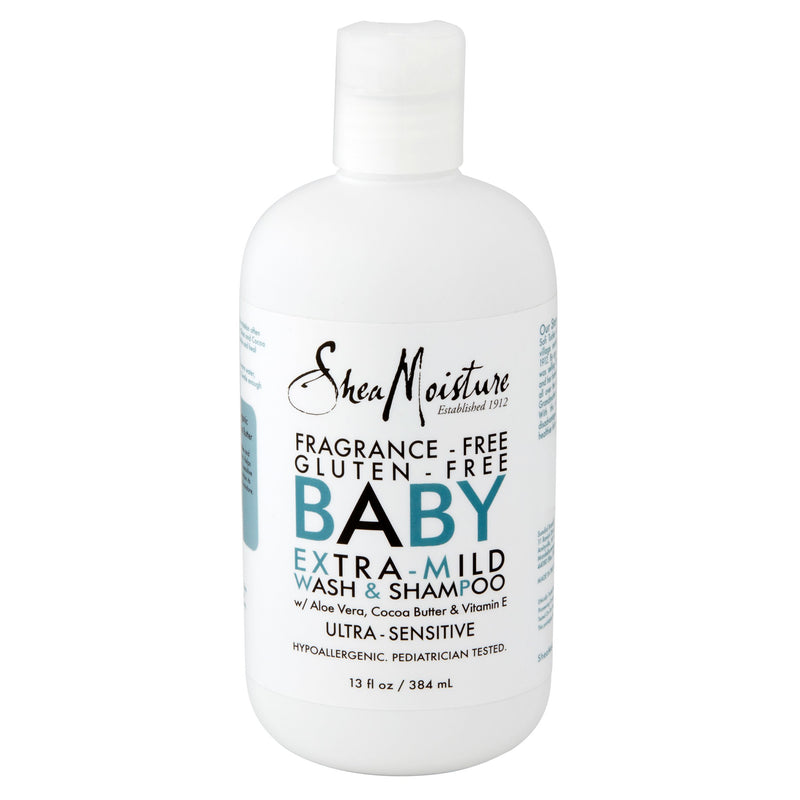 Shea Moisture Baby Extra-Mild 2-in-1 Shampoo & Wash, 13 Oz