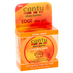 Cantu Shea Butter for Natural Hair Extra Hold Edge Stay Gel, 2.25 oz