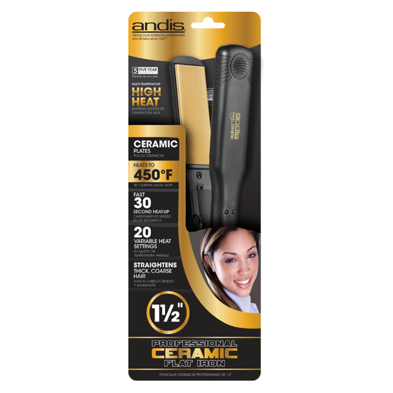 Andis High Heat Ceramic Flat Iron Black 1 1 2 Inches West