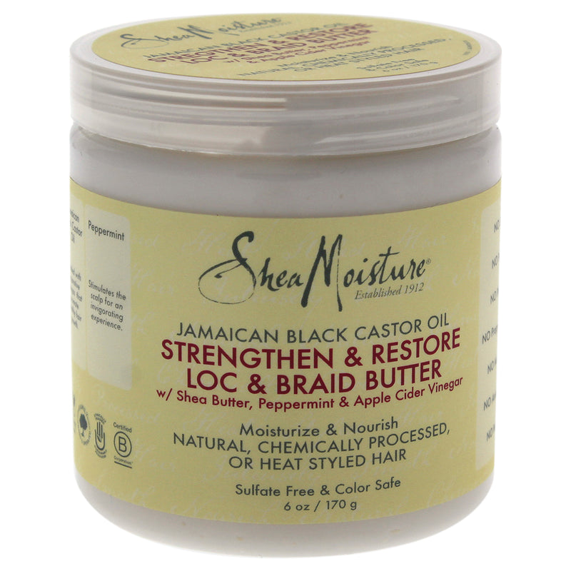 Shea Moisture Jamaican Black Castor Oil Strengthen & Grow Loc & Braid Butter - 6 oz Treatment