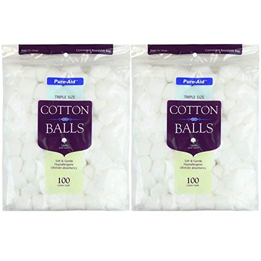 Pure-Aid Cotton Ball 100 ct.