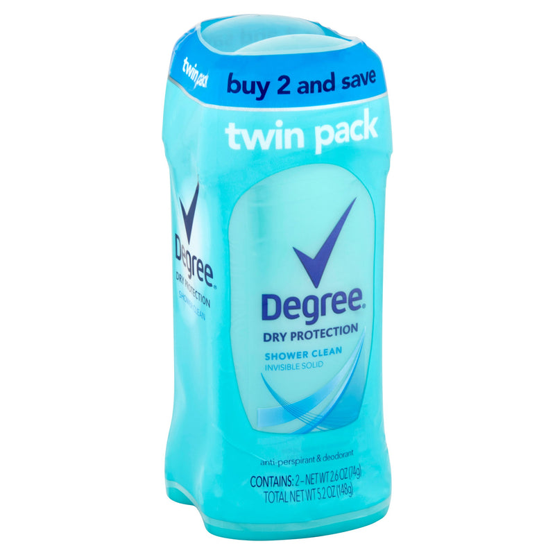 Degree Women Shower Clean Dry Protection Antiperspirant Deodorant 2.6 oz, Twin Pack