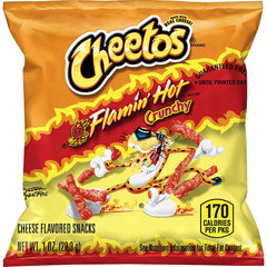 Cheetos Crunchy Flamin' Hot Cheese Flavored Snacks, 1 oz bag (Pack of 40)