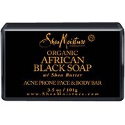 Shea Moisture African Black Soap Facial Bar Soap, 3.5 Oz